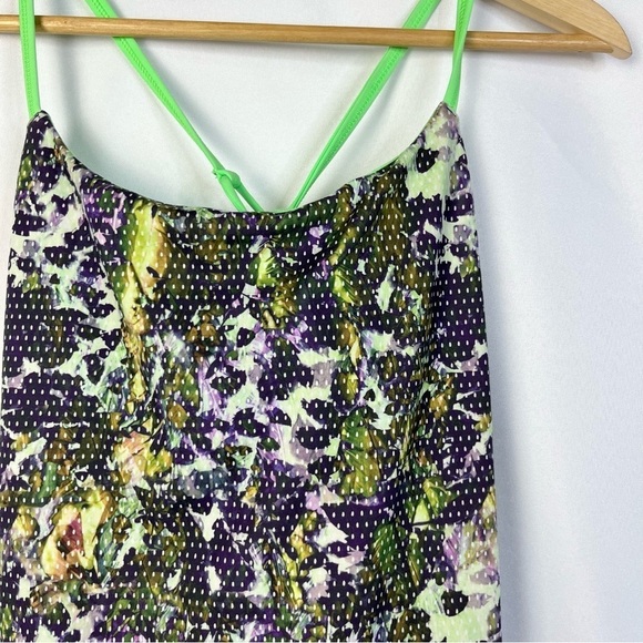 Lululemon Dancing Warrior Floral Sport White Multi & Pistachio Athletic Tank 6 - Picture 6 of 6